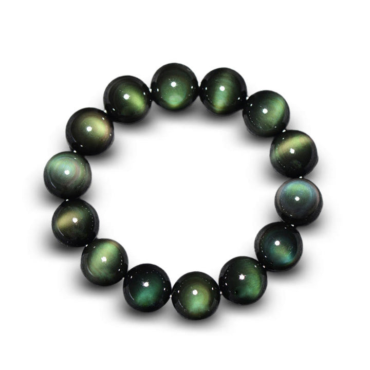 Dharma Blessings Green Charm Flowing Green Jade Feng Shui Bracelet