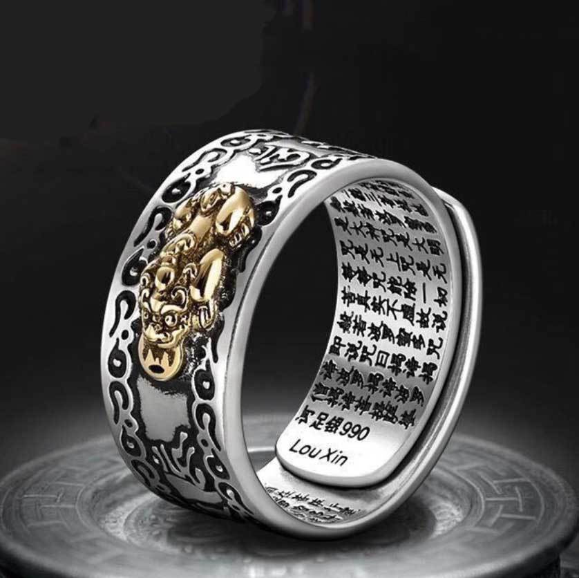 Feng Shui Pixiu Mantra Ring