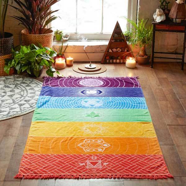 Unblock Your Energy with the 7 Chakra Yoga Mat - Perfect for Chakra Exercises and Meditation