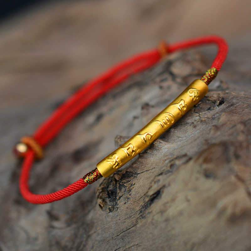 Dharma Blessings Tibetan Red String Bracelet