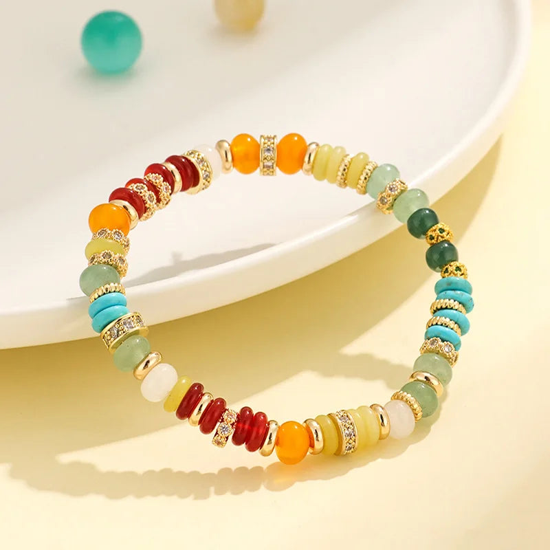 Multi-Gem Rainbow Bracelet