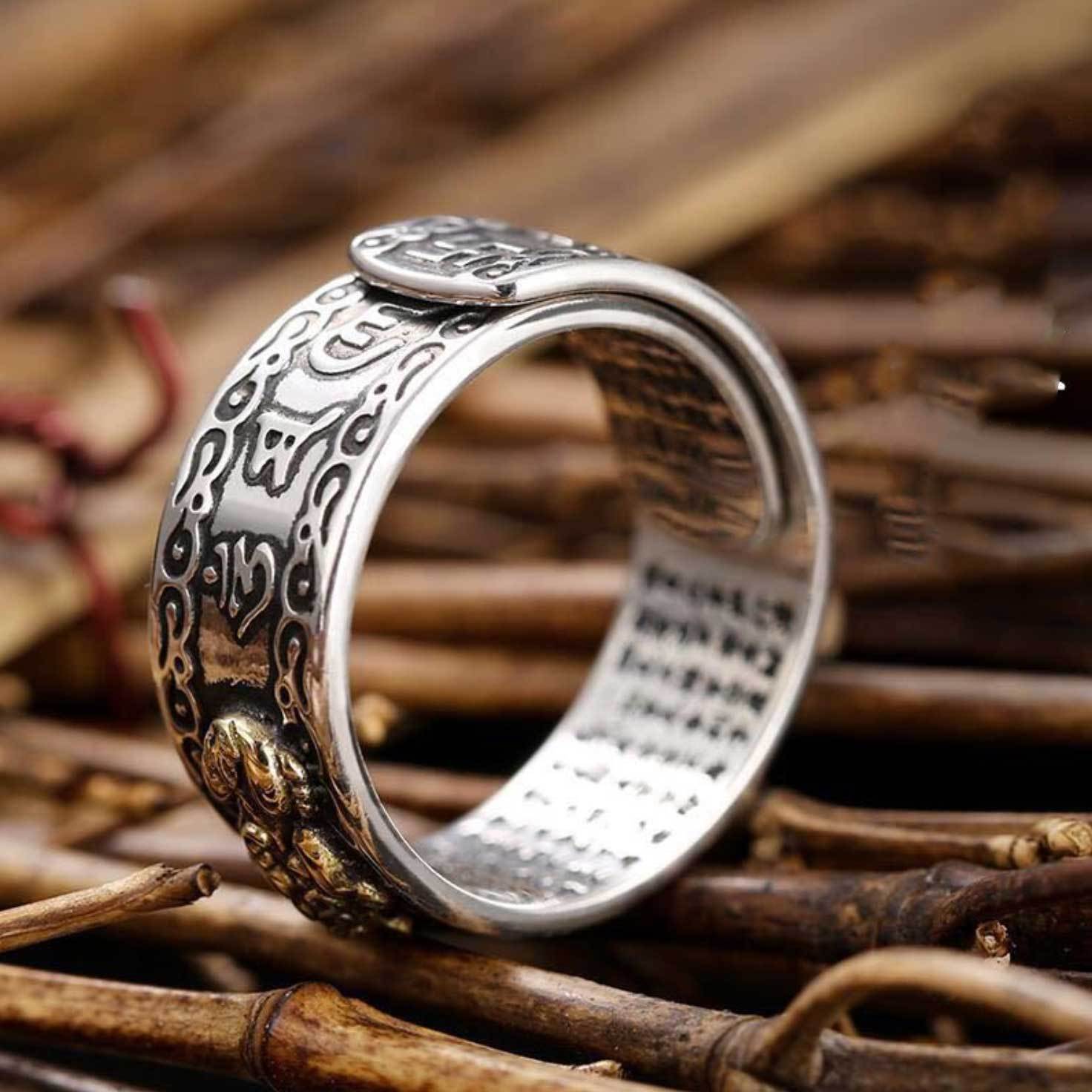 Feng Shui Pixiu Mantra Ring