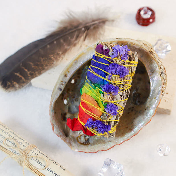 Serenity Bloom Red Rose & Forget-Me-Not Smudge Stick for Home Purification & Meditation
