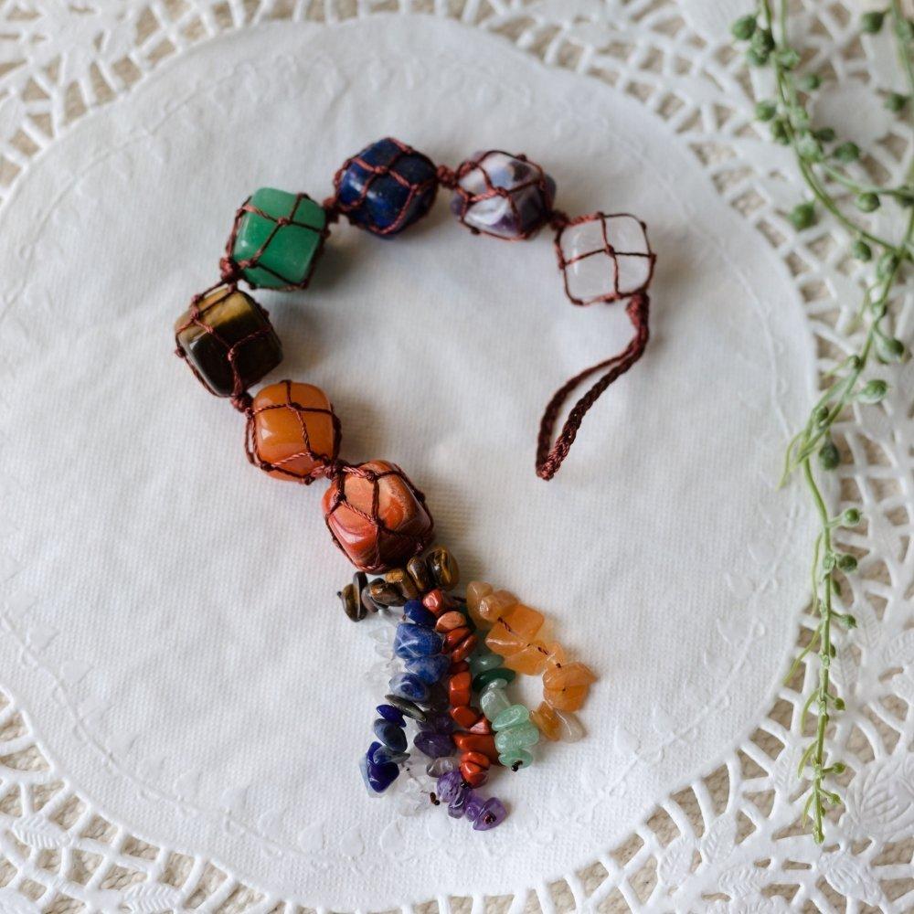 7 Chakra Natural Gemstone Tassel