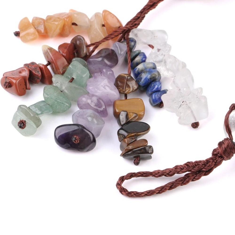 7 Chakra Natural Gemstone Tassel