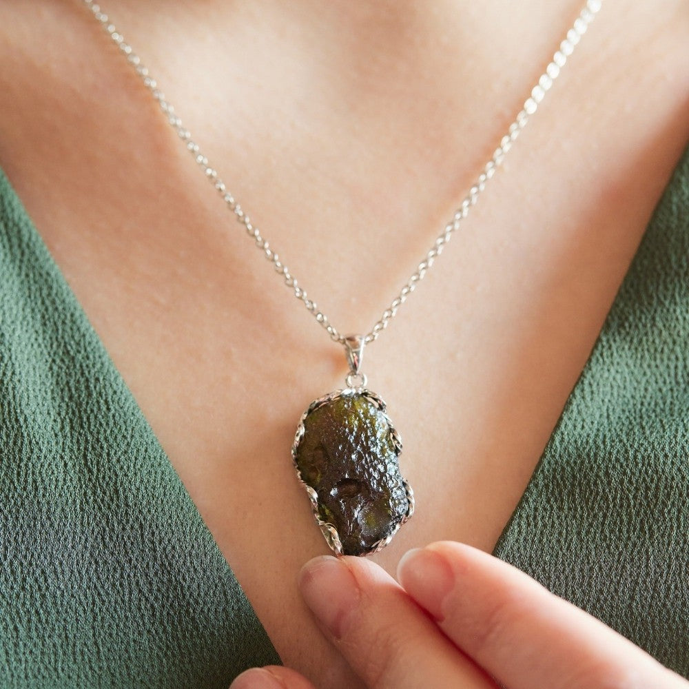 Authentic Moldavite Pendant