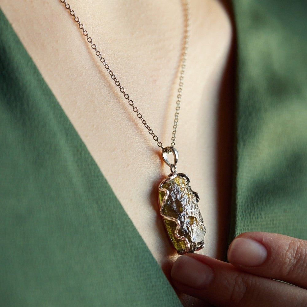 Authentic Moldavite Pendant