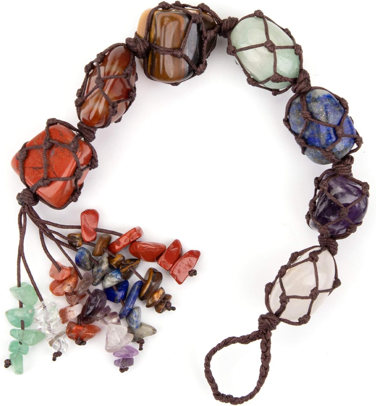7 Chakra Natural Gemstone Tassel